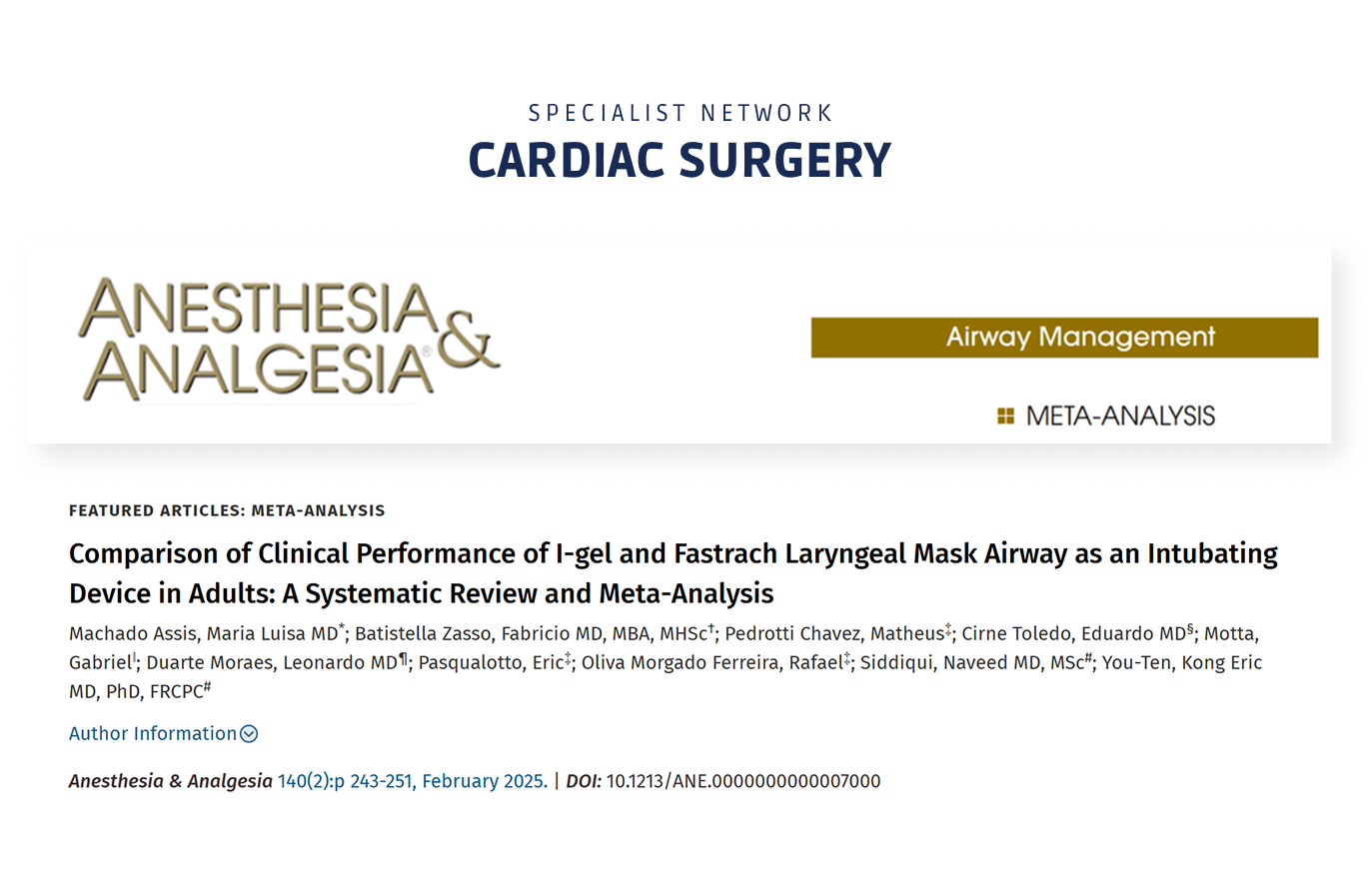 Cardiac surgery